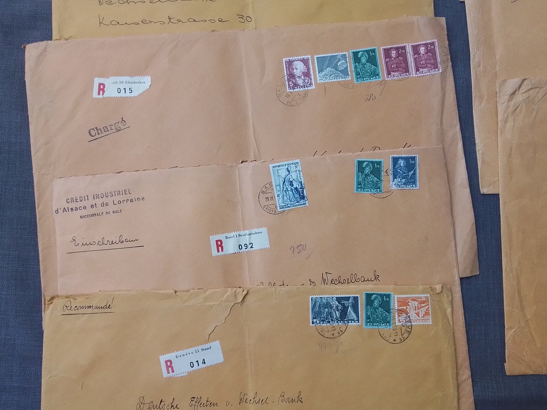 Tutti i francobolli: Lot Siegelbriefe , hoher Kat. Wert – Usato da Reichenburg venduto da ibiza18 4