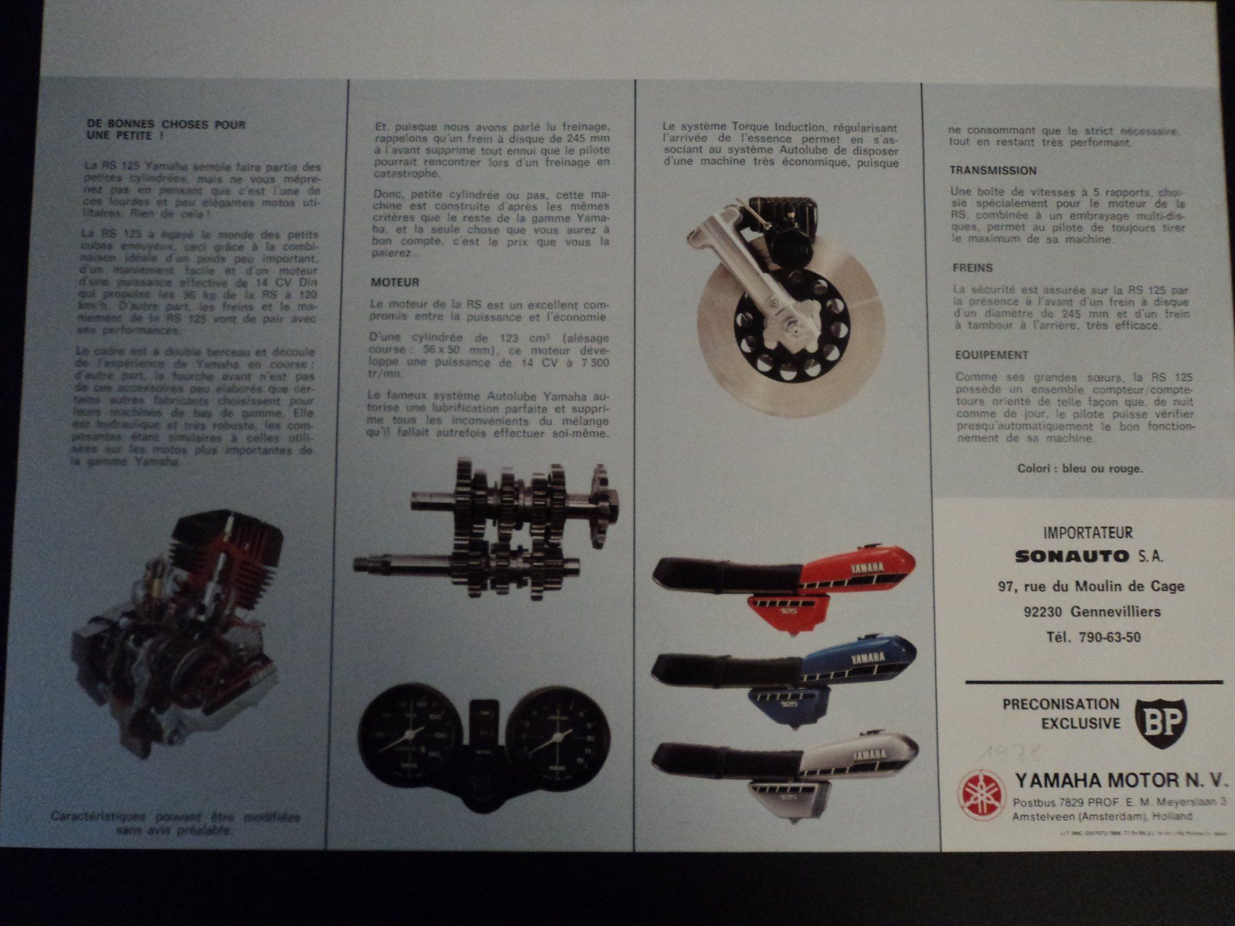 Documenti: Prospekt Yamaha RS125 1978 – Usato da Schwarzenburg venduto da modelCARama 2