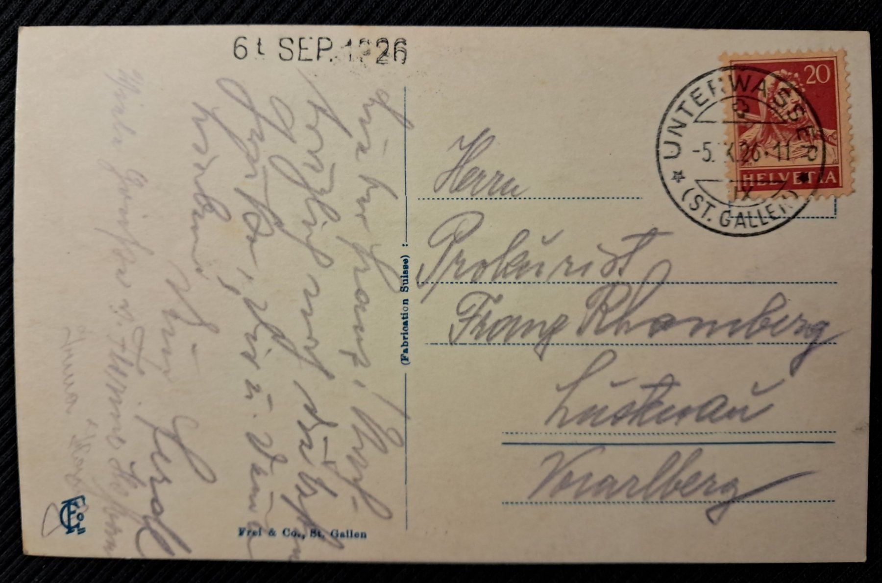 Cartoline postali: AM LIESENGRATWEG 1926 - SANTIS - ANIMIERT – Usato da Ponto Valentino venduto da giorgia06 1