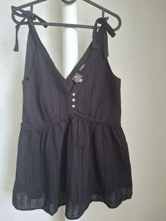 Sommerliches Baumwoll-Leinen Top,S dunkelblau, nie getragen