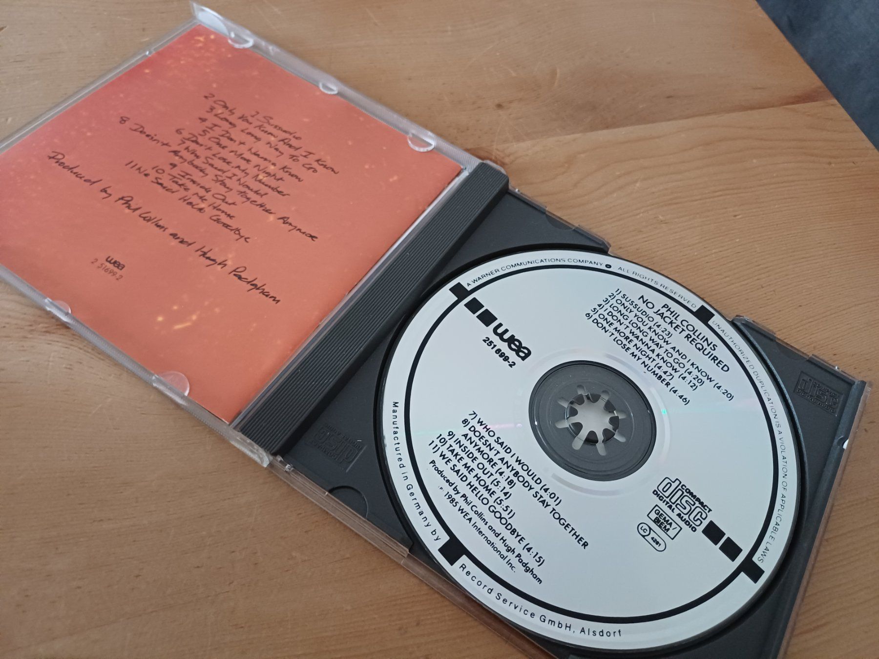 CD: Phil Collins – No Jacket Required – Usato da Jona venduto da Rreto71 2