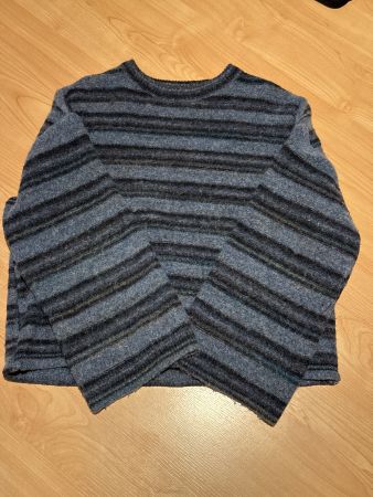 Pullover gestreift blau schwarz M gebraucht guter Zustand