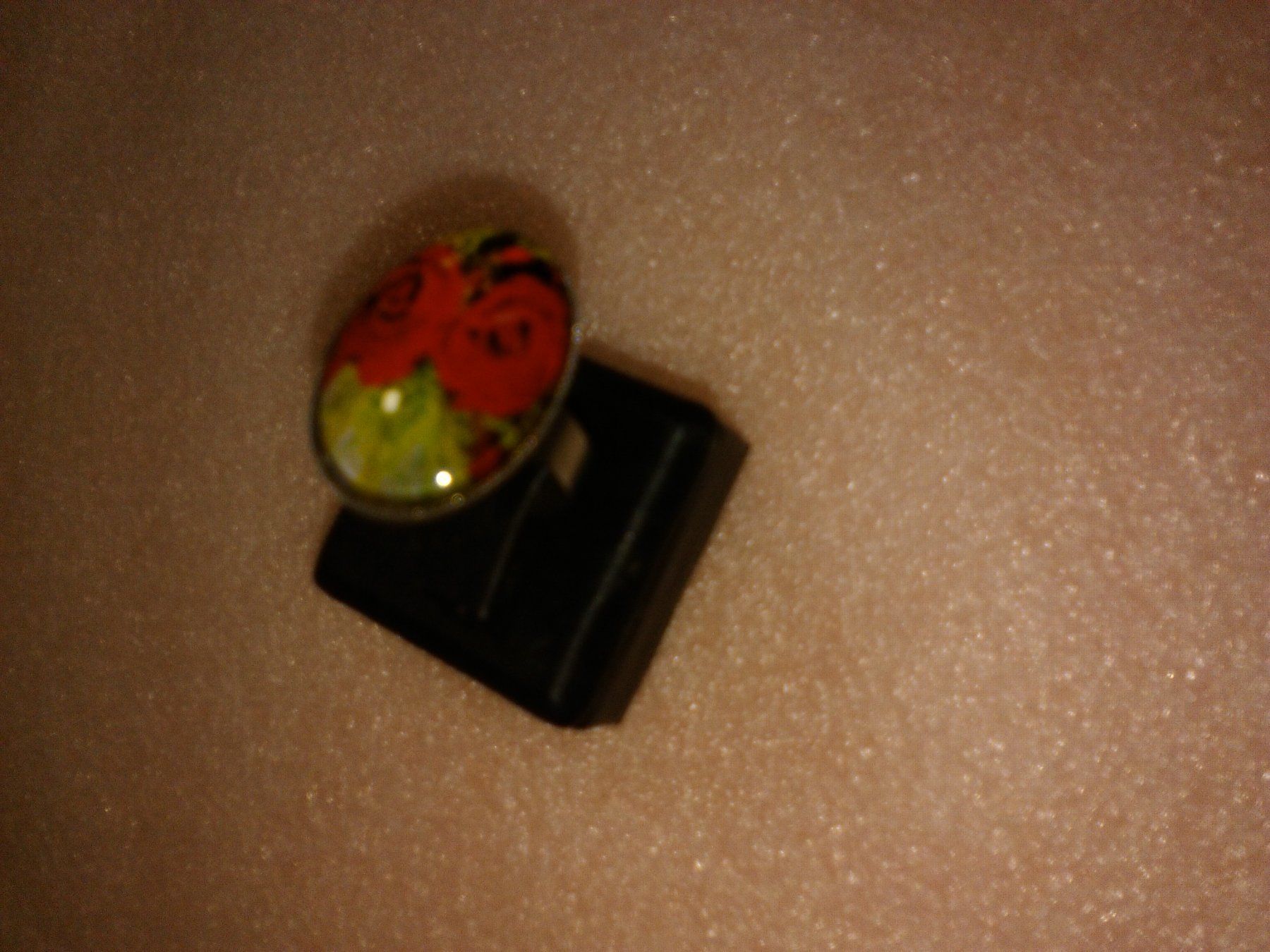 Anelli: RING EDELSTHAL,,,,ROT BLUMEN,,,GLANZIG – Nuovo (secondo la descrizione) da Basel venduto da bijoutrie_4 4