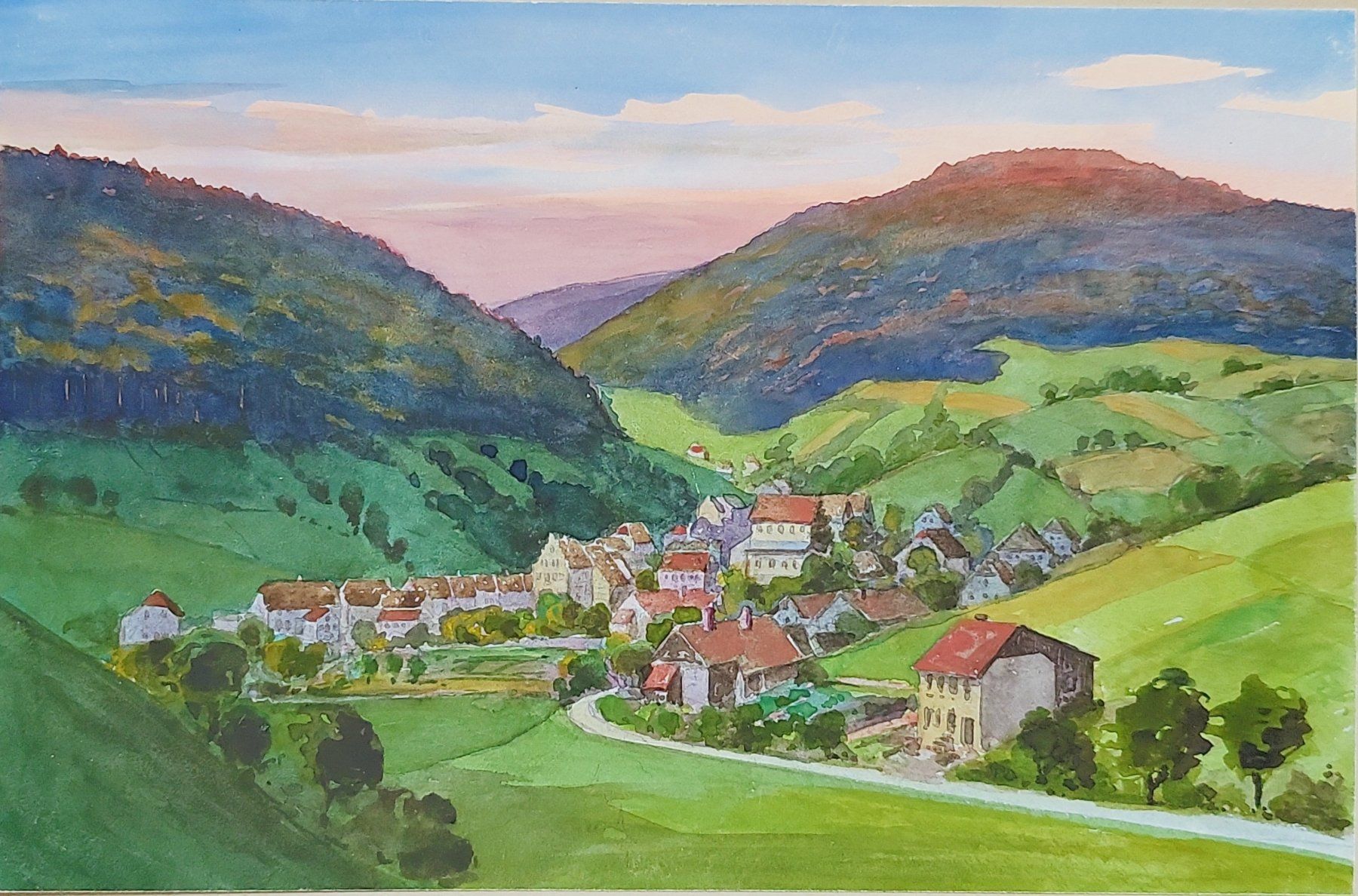 Dipinti: 3 Aquarelle von Charles Greiner um 1920 – Usato da Muttenz venduto da Mithrur 4
