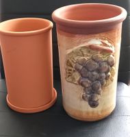 Terrakotta  Weinkühler mit Traubenmotiv guter Zustand