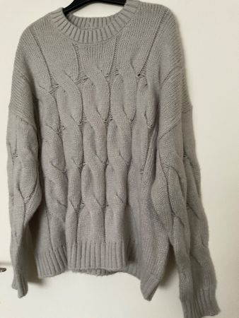 PAPAYA oversize Pullover Gr L/XL Hellgrau Neuwertig