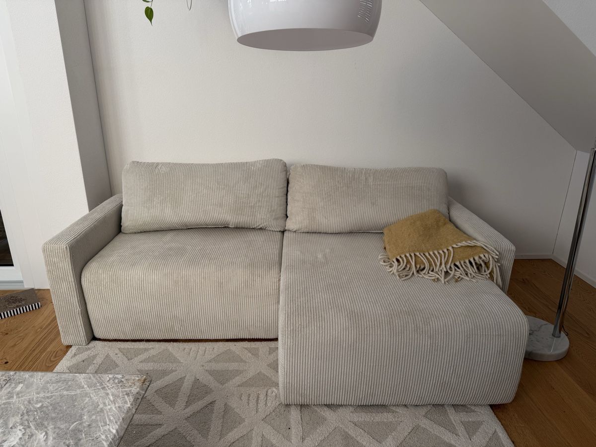 Sofas: Ecksofa Cord Beige  – Gebraucht aus Wängi von lab_zbk5 1