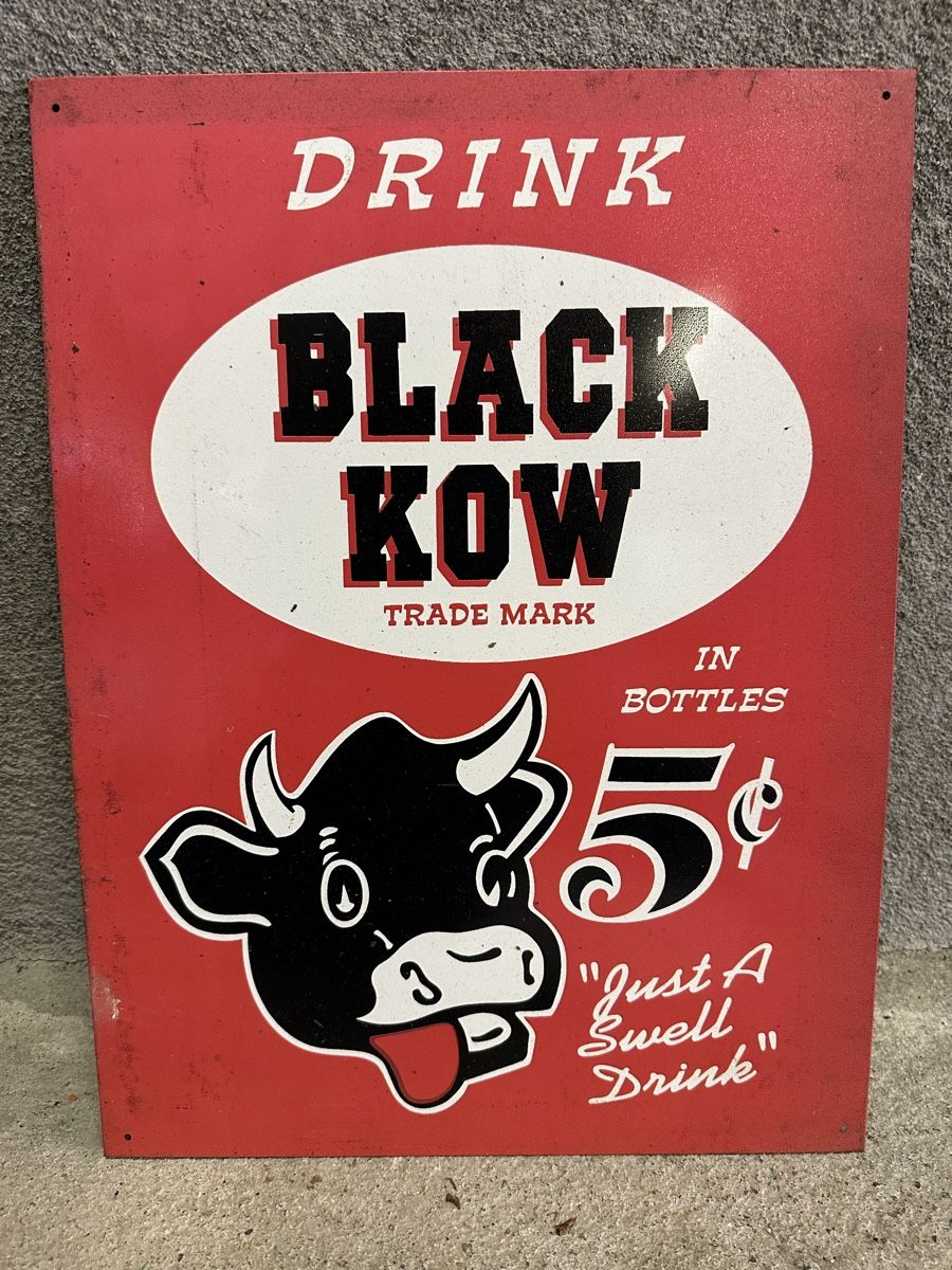 Insegne: Black kow drink Werbung Reklame  – Usato da Reinach AG venduto da rares75