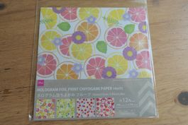 Japan Origami Design Paper Chiyogami - Fruits Glitter