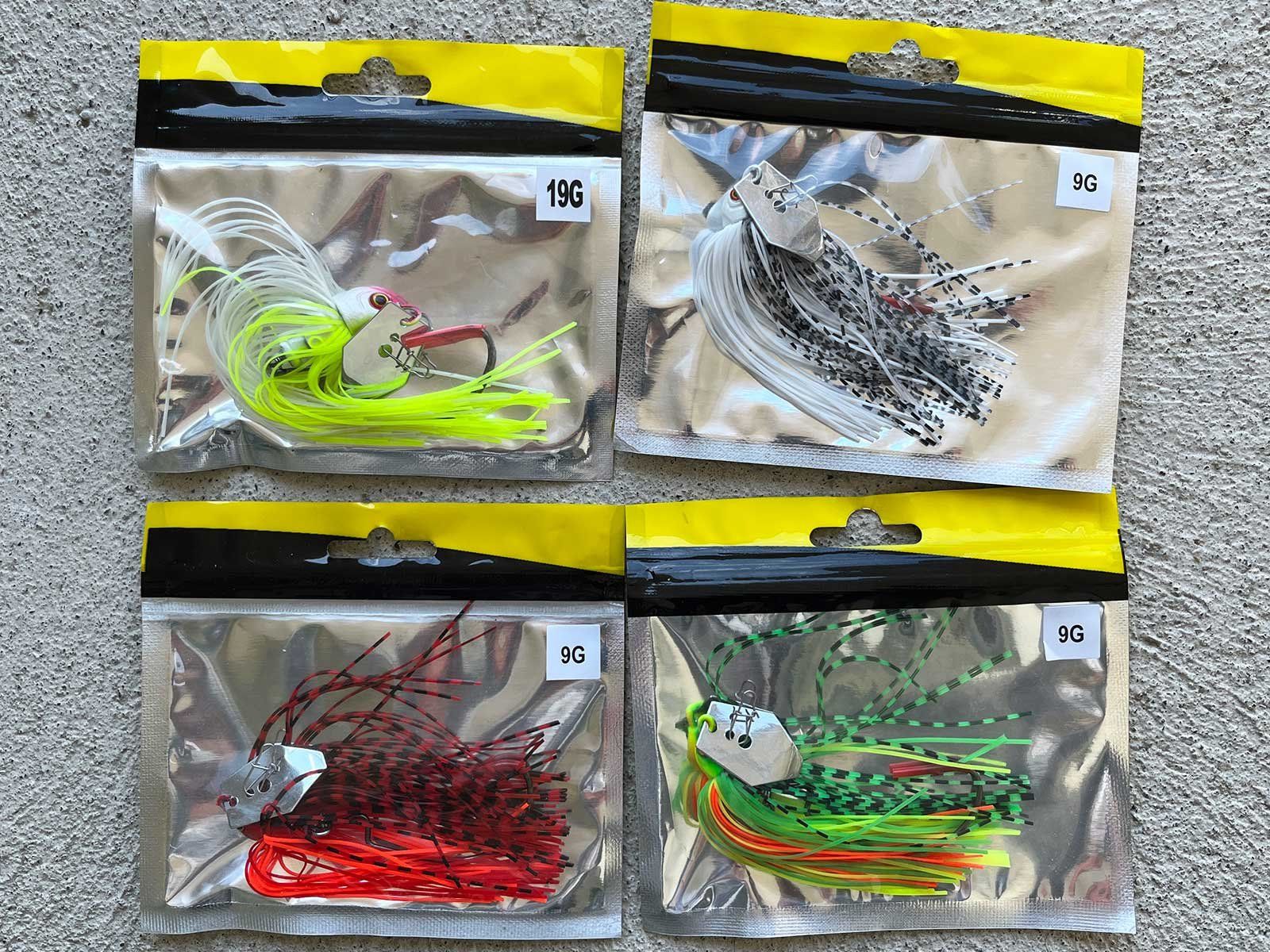 Köder: Chatterbait Köder 4 Stk. Set – Neu und originalverpackt aus Immensee von