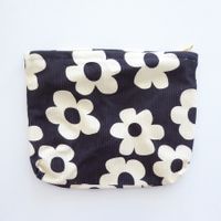 Kleine Tasche Necessaire aus Cord mit Reißverschluss Blumen