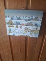 Winter Bild Bauern Kuhe  Bauern Ziegen Bueb * 4
