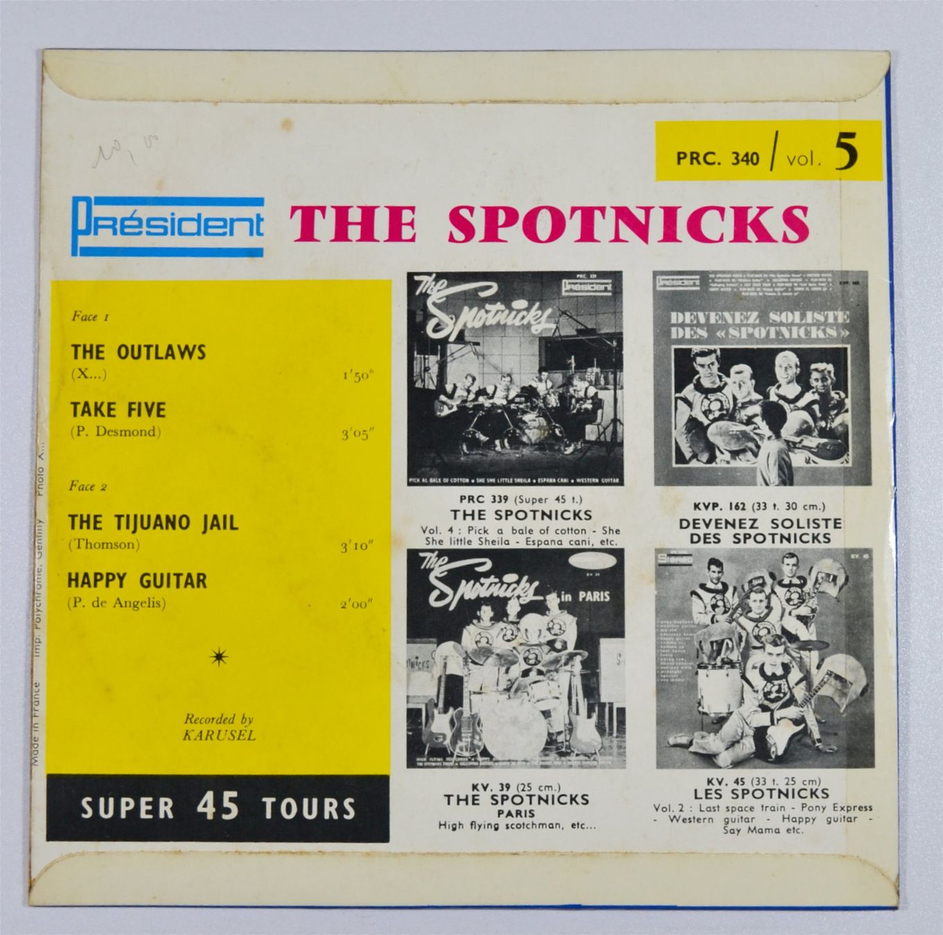 Schallplatten: Single: THE SPOTNICKS - Take Five – Gebraucht aus Frenkendorf von Yard-Sale-2000 1