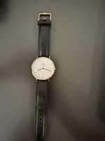 Daniel Wellington Armbanduhr goldfarben/rosé Leder schwarz