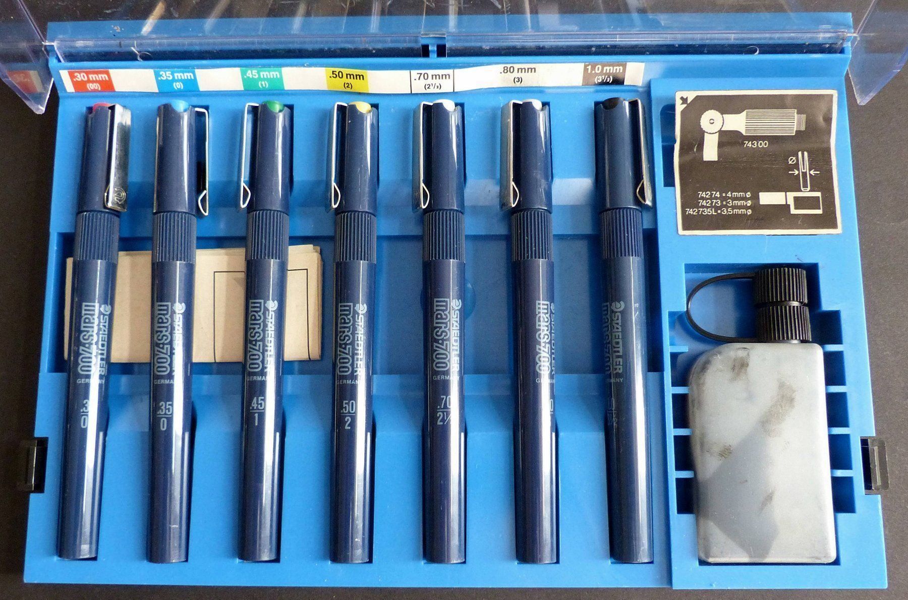 Penna & Evidenziatori: STAEDTLER Mars 700 SET 7 RAPIDGRAPH TECHNICAL DRAWING PENS – Usato da Lugano venduto da YouWantUS 1