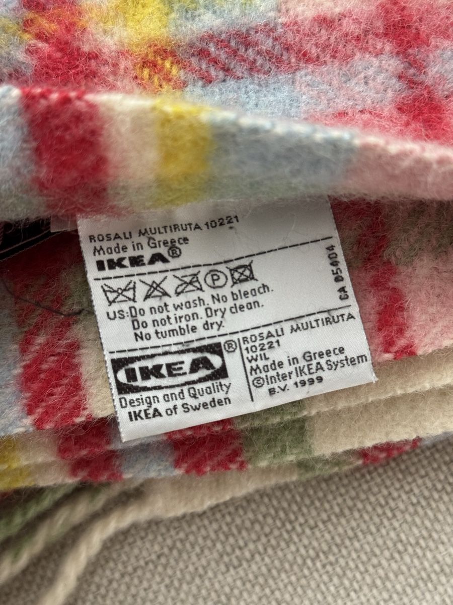 Ikea Coperte: Vintage IKEA Rosali Multiruta Wolldecke – Usato da Galgenen venduto da rpoto 3