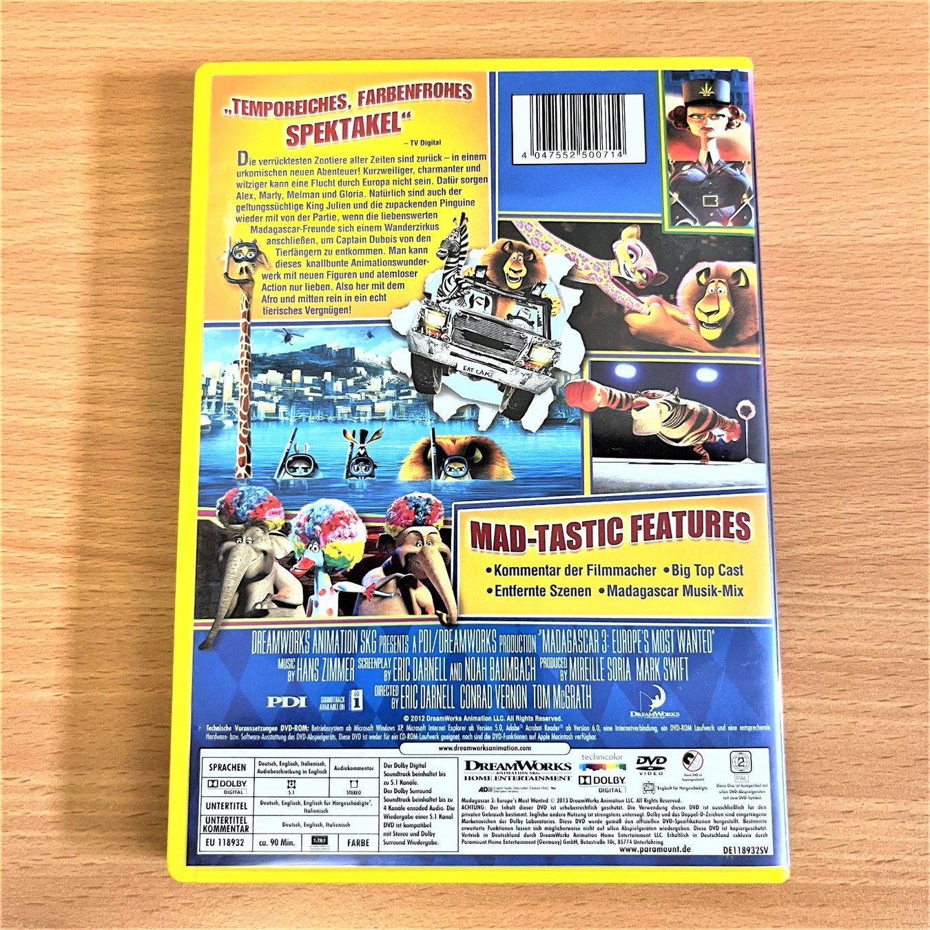 Tutti i DVDs: DVD - Madagascar 3 - Flucht durch Europa – Usato da Amlikon-Bissegg venduto da riestig 2