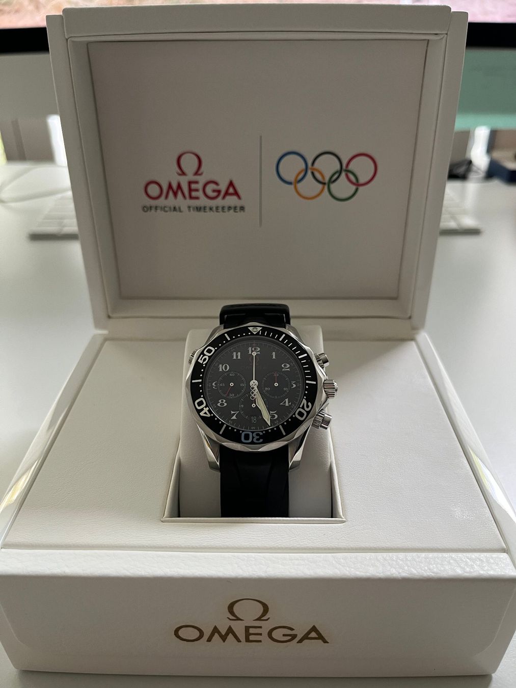 Omega Orologi: Omega Seamaster Olympic Chronograph, Caliber 3303 – Usato da Muri b. Bern venduto da peterunderwater