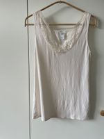 CALIDA Top mit Spitze – Grösse S – Micro Modal – Weiss/Creme