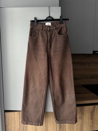 NEW - Nanushka Marfa High Rise Pants Denim in Brown NP: 350.
