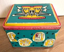 Rare Blechdose  "Läckerli-Huus, Basel" (André Klein) 1957