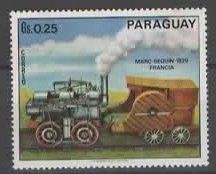 PARAGUAY: DAMPFTRAKTOR mit KUTSCHE (2