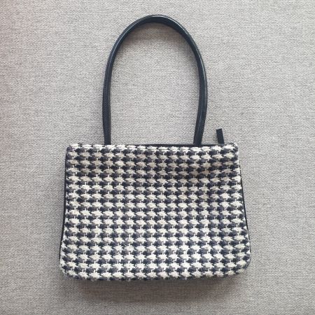 🐸 HANDTASCHE HENKELTASCHE PIED DE COQ