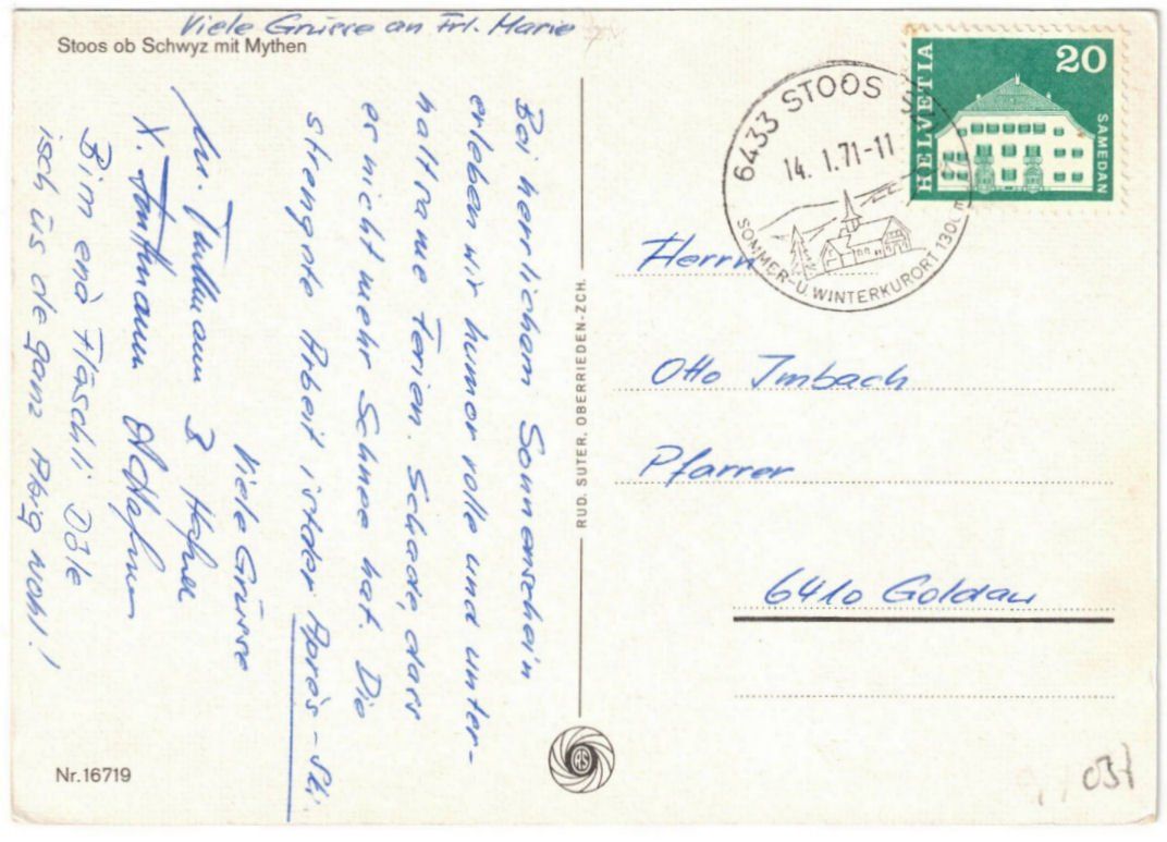 Cartes postales: Stoos - Skilift – D'occasion à Binningen par Mountainrider 1