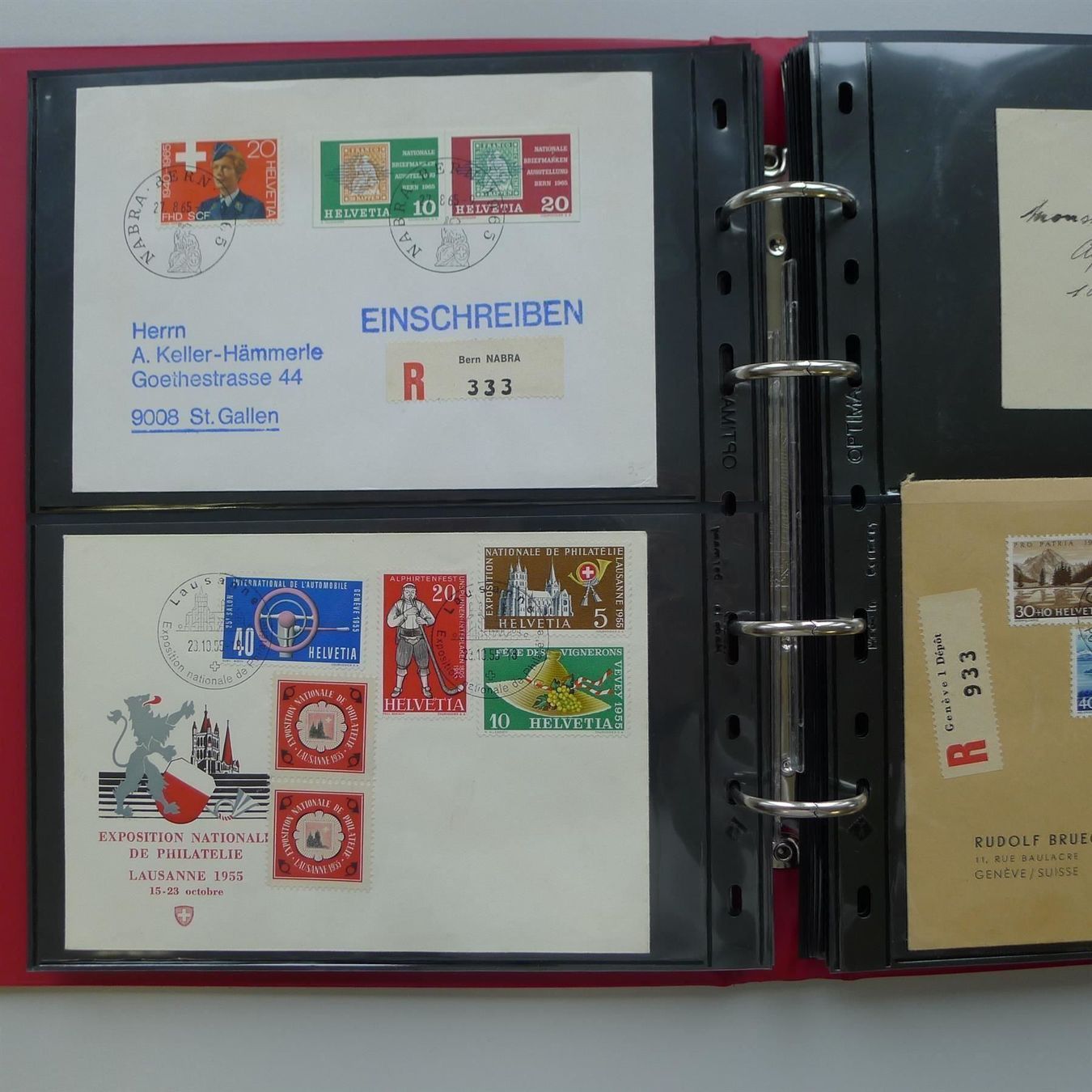 Tutti i francobolli: 1924-1978, TOP-Sammlung Briefe mit 57 Flugbriefe+ FDC's etc. – Usato da Sursee venduto da Luzernerraute 9