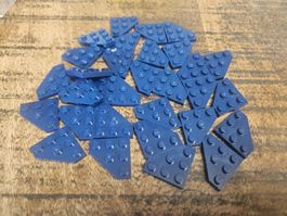 lego 2450 lot de 3p pièces Dark Blue Wedge, Plate 3 x 3