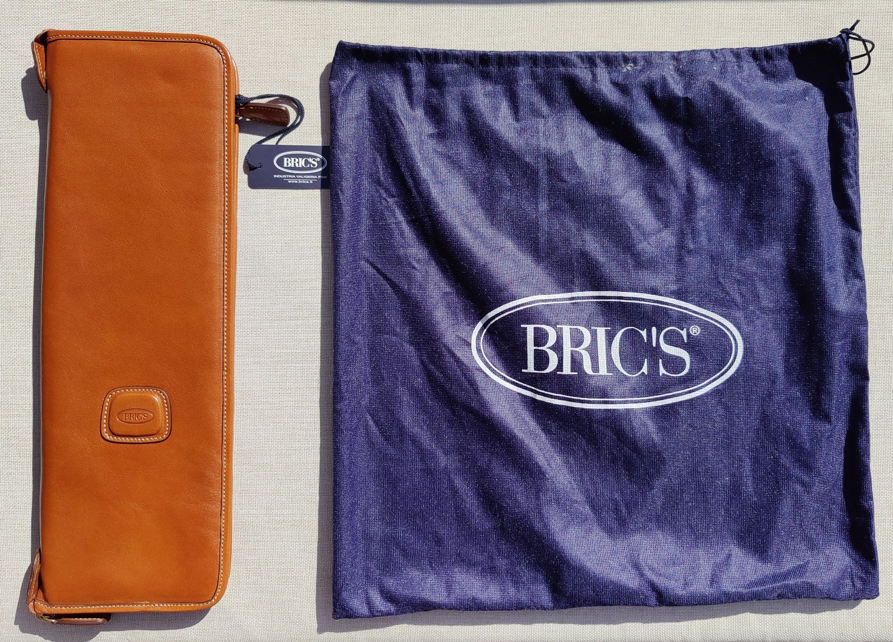 Brics Borse: Bric's Leder Krawatten Reise-Etui, NEU + Beutel – Nuovo e nell'imballaggio originale da Zürich venduto da j00e