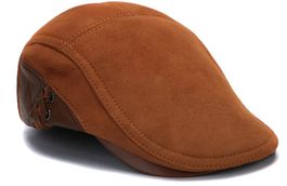 Wildleder-Baskenmütze für Herren - Béret en cuir suède