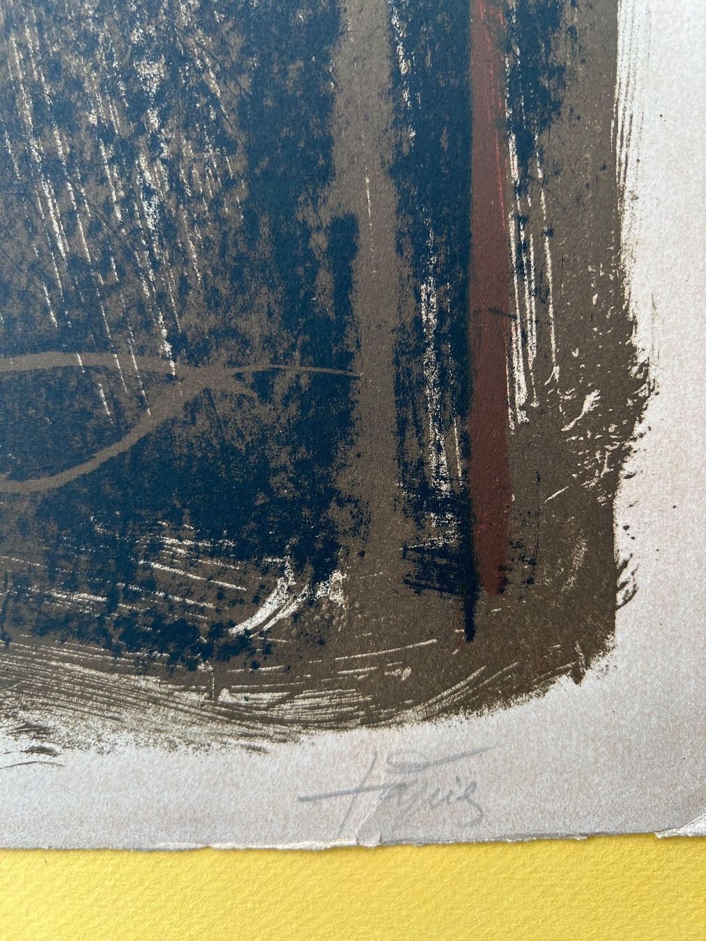 Grafica & Litografie: Antoni Tapies Original Farblithographie handsigniert 1963 – Usato da Adliswil venduto da bilderboerse-zuerich 1