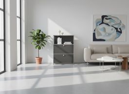 USM Haller Regal 1x3 Anthrazitgrau  Top Aussen Neu, Innen A