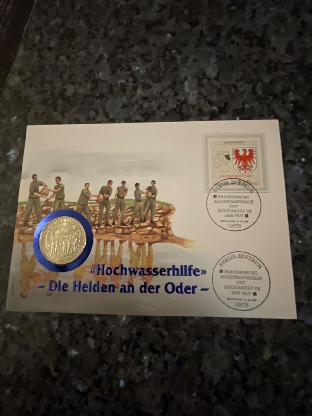 Tutti le monete: Numisbrief Hochwasserhilfe-Die Helden an der Oder – Nuovo (secondo la descrizione) da Schlossrued venduto da Julio25
