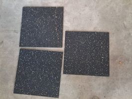 3x Gummimatte 60x60cm, Kunststoffmatte, Kunststoffauflage