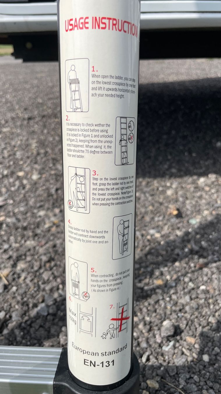 Scale: Teleskopleiter Alu, 7 Sprossen, einmal gebraucht – Usato da Rothenburg venduto da Randy10 3