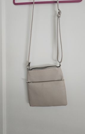 Umhaengetasche beige Lederimitat Damen Tasche 