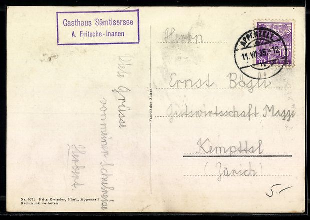 Cartes postales: Sämtisersee, See mit Blick auf Widderal – D'occasion à Berlin par bartko-reher 1