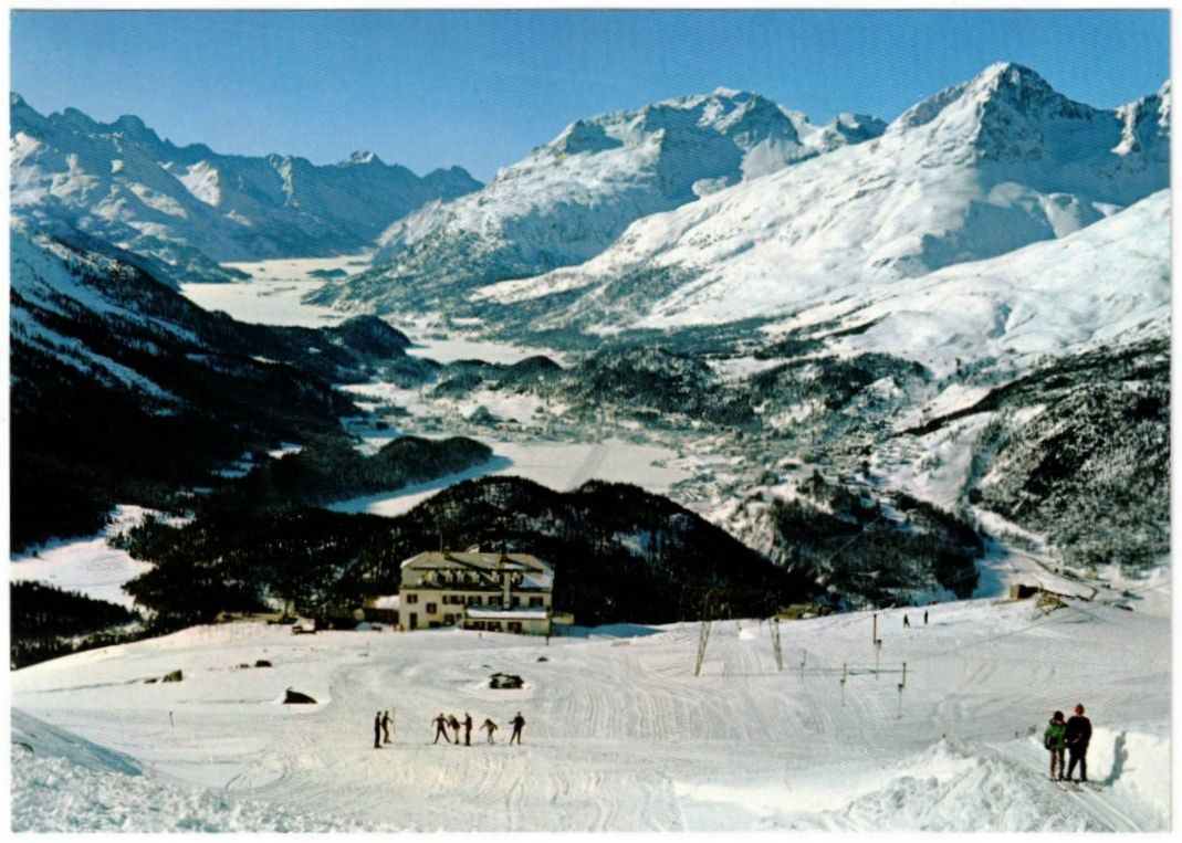 Cartoline postali: St. Moritz - Skilift Muottas Muragl – Usato da Binningen venduto da Mountainrider