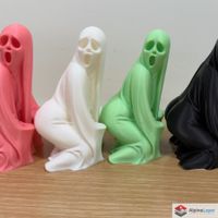 Thiccccccc Ghost 3D Printed Figure Desk Decor WHITE VERSION