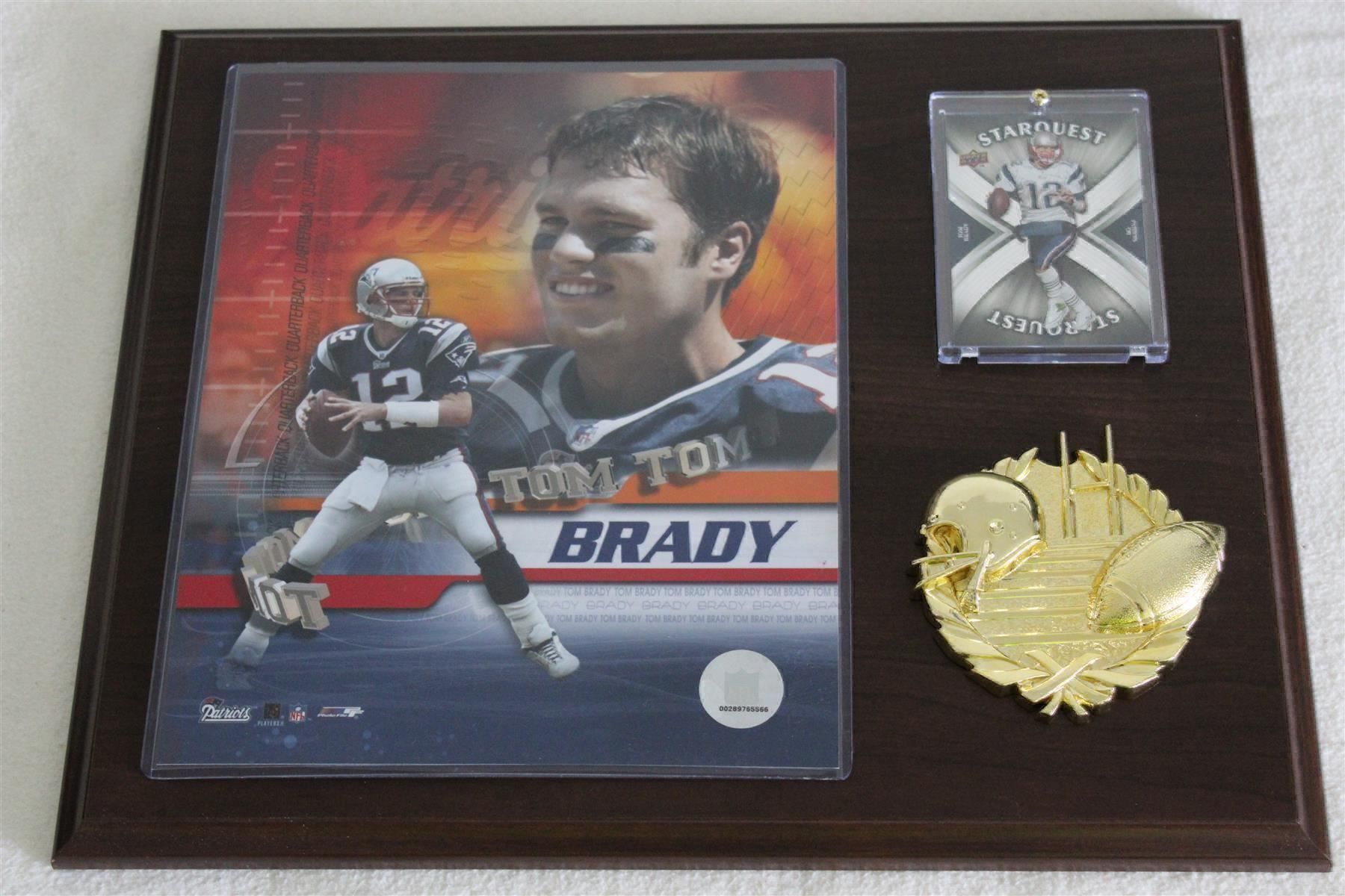 NFL Carte collezionabili: NFL Tom Brady Patriots Plakette – Nuovo e nell'imballaggio originale da Reinach BL venduto da RetroGamesSportsMore