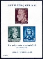 DDR SCHILLER JAHR 1955 WIR WOLLEN SEIN EIN EWIG VOLK VON BRÜ