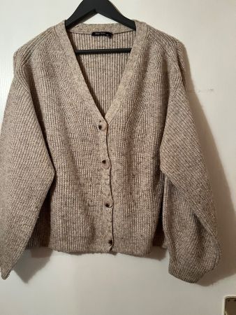 Strickjacke Marc Aurel beige grob gestrickt gebraucht