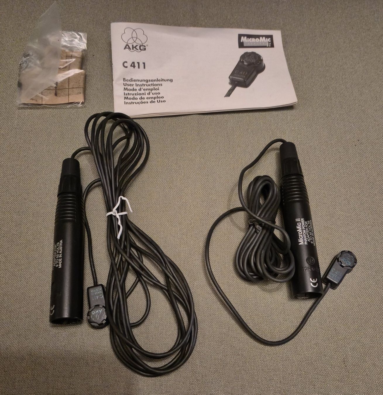 Akg Microfoni: 2 AKG Kondensator-Mikrofone C 411 – Usato da Jona venduto da brackets