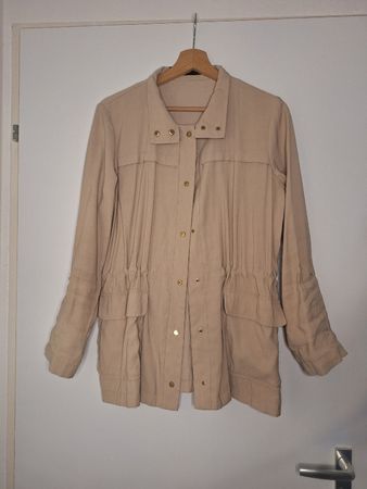 Zara Übergangsjacke beige Gr. M Damenjacke Übergangsjacke