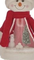 Bonhomme de neige musical lumineux avec boule à neige