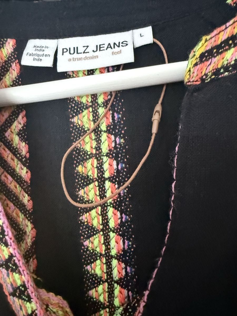 Kleider: PULZ Kleid, Grösse L, schwarz gemustert, Herbstlook – Neu (gemäss Beschreibung) aus Buchs SG von am321 5