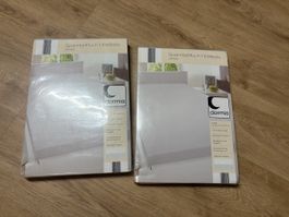 2x Dormia Spannbettuch Hotellerie Jersey, Grau, NEU