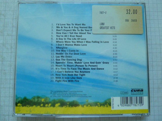 CD: LOBO - Greatest Hits – Usato da Au ZH venduto da sikoku 2